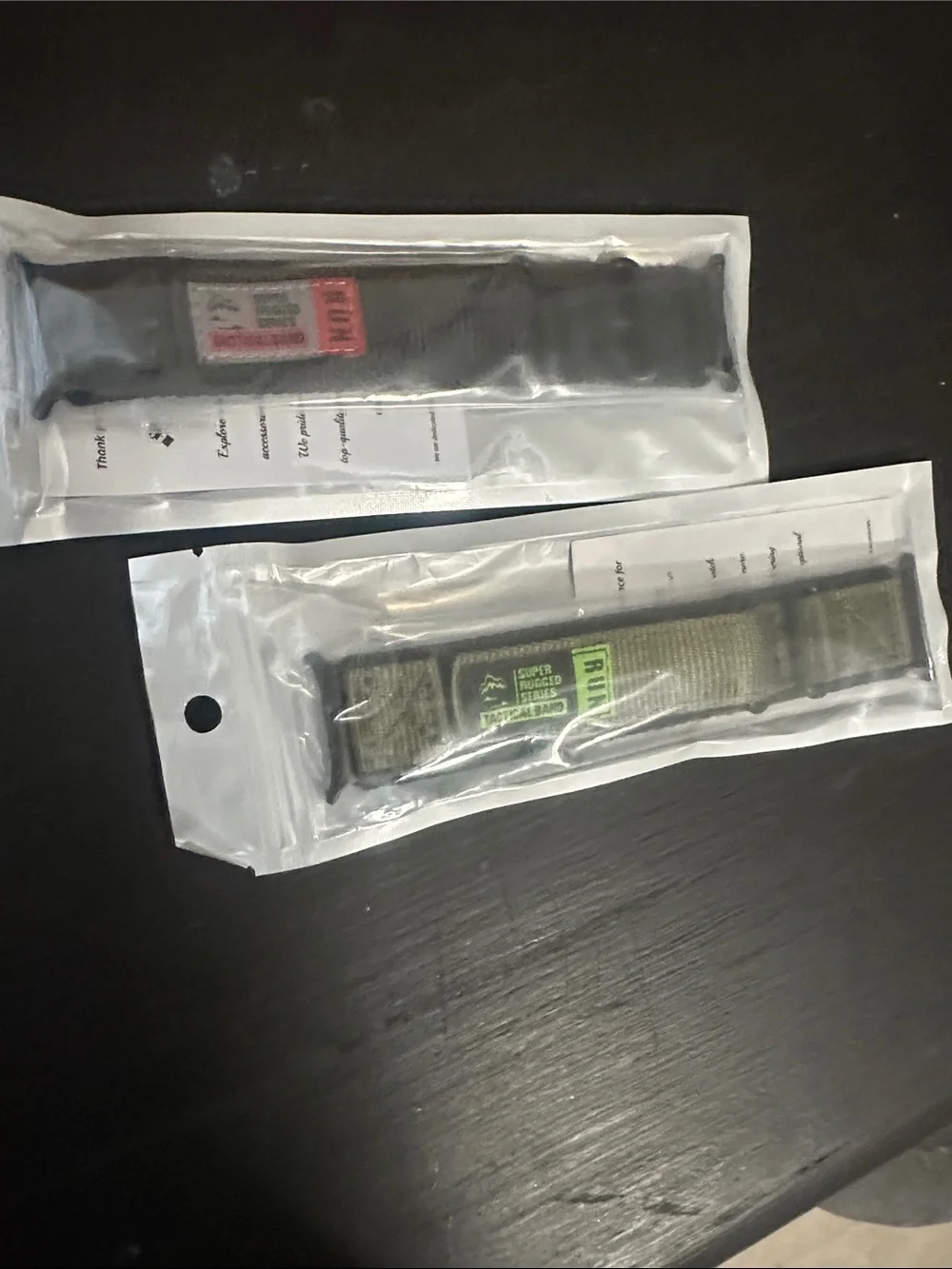 Tactical Nylon Watch Strap — Black and Olive set of 2 by Premifit NWT